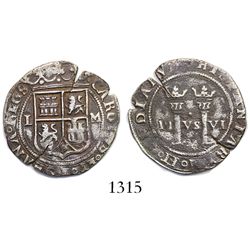 Mexico City, Mexico, 1 real, Charles-Joanna, "Late Series," assayer L to left, mintmark M to right.