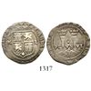Image 1 : Mexico City, Mexico, 1 real, Charles-Joanna, "Late Series," assayer L to right, mintmark oM to left.