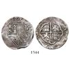 Image 1 : Lima, Peru, cob 2 reales, Philip II, assayer Diego de la Torre, *-ii to left, P-oD to right.