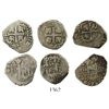 Image 1 : Lot of 3 Lima, Peru, cob 1R, various dates: 1685R, 1687R and 1693V.