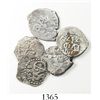 Image 1 : Lot of 5 Lima, Peru, cob 1/2 reales of Charles II and Philip V, various dates.