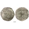 Image 1 : Potosi, Bolivia, cob 8 reales, Philip III, assayer not visible.