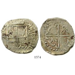 Potosi, Bolivia, cob 8 reales, 162(8-9)T.