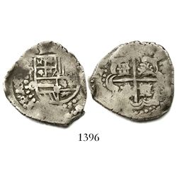Potosi, Bolivia, cob 2 reales, Philip IV, assayer O (1649).