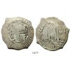 Image 1 : Potosi, Bolivia, cob 8 reales, 1663E.