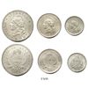 Image 1 : Lot of 3 Argentina "patacon" series silver minors of 1883 (50, 20 and 10 centavos).