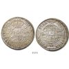 Image 1 : Brazil (Rio mint), 960 reis, Joao VI, 1820-R, struck over a Santiago, Chile, "volcano" peso, rare.