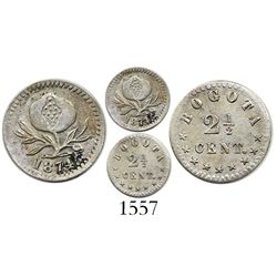 Bogota, Colombia, 2-1/2 centavos, 1874.