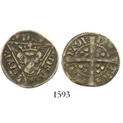 Ireland (under England), AR penny, Edward I (1272-1307), second coinage (1279-1302), Type Ib (1280-1