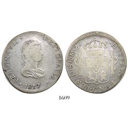 Durango, Mexico, bust 8 reales, Ferdinand VII, 1817MZ.