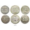 Image 1 : Lot of 3 Spanish milled 2R "pistareens": Segovia, 1717J and 1718J; Seville, 1721J.