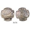 Image 1 : Madrid, Spain, 50 centimos, 1869-SNM, with 69 in stars, encapsulated NGC MS 61, finest and only know