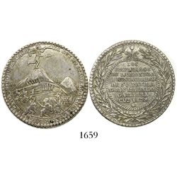 Cuzco (Ancachs), Peru, silver 4R-sized medal, 1839, Battle of Yungay, ex-Derman.