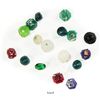 Image 1 : Lot of 17 colored-glass beads and faceted stones.