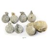Image 1 : Lot of 4 lead split-shot sets (1 complete but encrusted, plus 6 halves).
