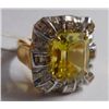 Image 1 : 7.851g Ring in 14kt 6.645g Gold,0.81 Ctw Diamond,5.22 Ctw Light Topaz