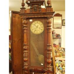Late Victorian walnut cased Vienna clock £150 - 200...