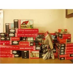 Large collection of Playcraft boxed building construction kits for 'OO' and 'HO' railways, all in...