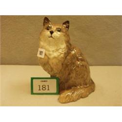 Grey and white Beswick cat stands 9" high £30 - 50...