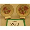 Image 1 : Two miniature Susie Cooper handpainted plates on stands, 2.5" in diameter £30 - 50...