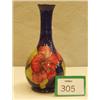 Image 1 : Moorcroft 8" vase with flower pattern, signed and with paper label £50 - 80...