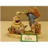 Image 1 : Early 20th century porcelain figure group of fruitsellers, approx 6" high, bears Rudolstadt mark...
