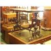 Image 1 : Victorian centre table with shaped top and turned stretcher £80 - 120...