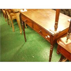 Early 19th century mahogany two drawer writing table £300 - 500...