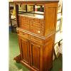 Image 1 : Superb walnut specimen cabinet with various sized drawers over two drawers and cupboards with sha...