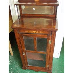 Victorian rosewood music cabinet with satin wood inlay £300 - 500...