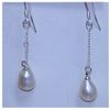 Image 1 : 9.75 CTW WHITE PEARL DANGLING EARRING