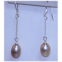 13.15 CTW PEACH PERAL DANGLING EARRINGS