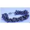 Image 1 : 154.30 CTW BLACK PEARL 3-STRAND BRACELET
