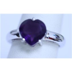 18.05 CTW AMETHYST RING .925 STERLING SILVER