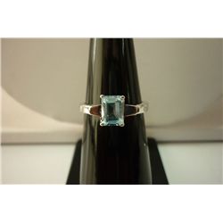 11.60 ctw Blue Topaz  Ring .925 Sterling Silver