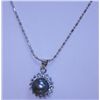 Image 1 : BLACK PEARL AND CZ NECKLACE