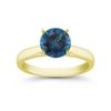 Image 1 : Genuine 1.25 ctw London Blue Topaz Solitaire Ring