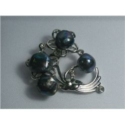 BLACK KISHI PEARL BROOCH AUTHENTIC PHILIPPINE PEARL MET