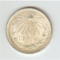 Mexico 1 peso silver, 1932-1945, UNC