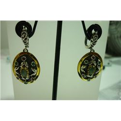 60.00 CTWTurkish earring .925 STERLING SILVER