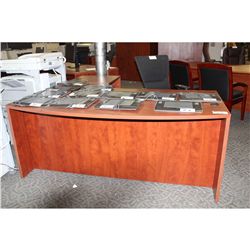 AUTUMN MAPLE BOWFRONT 6' L SHAPE EXECUTIVE DESK (RH)