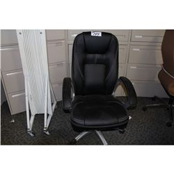 BLACK LEATHER HI BACK EXECUTIVE CHAIR (59)