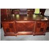 Image 1 : WALNUT TRADITIONAL DESK C/W MATCHING CREDENZA