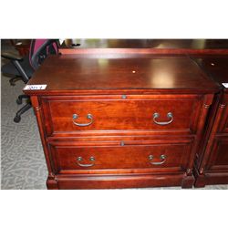 WALNUT TRADITIONAL 2 DRAWER LATERAL FILE CABINET