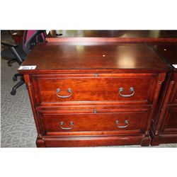 WALNUT TRADITIONAL 2 DRAWER LATERAL FILE CABINET