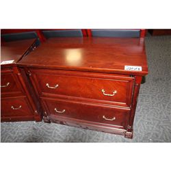 WALNUT TRADITIONAL 2 DRAWER LATERAL FILE CABINET (S2)