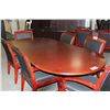 Image 1 : CHERRY RACE TRACK 8' BOARDROOM TABLE