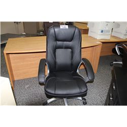 BLACK LEATHER HI BACK EXECUTIVE CHAIR (59)