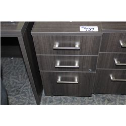 NIGHTSHADE 3 DRAWER MOBILE PEDESTAL