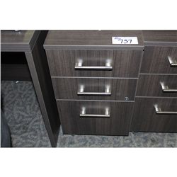 NIGHTSHADE 3 DRAWER MOBILE PEDESTAL